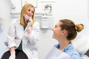 dentist and patient talking about sedation denistry