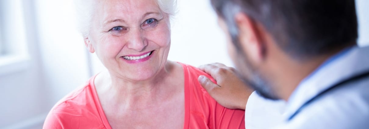 older woman at the doctor