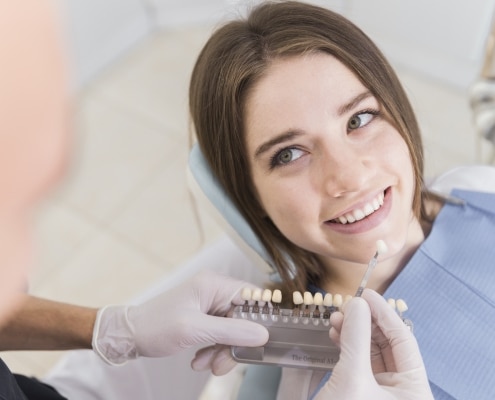 Teeth whitening at the dentist